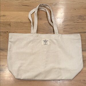 Sézane Ivory Corduroy Tote Bag